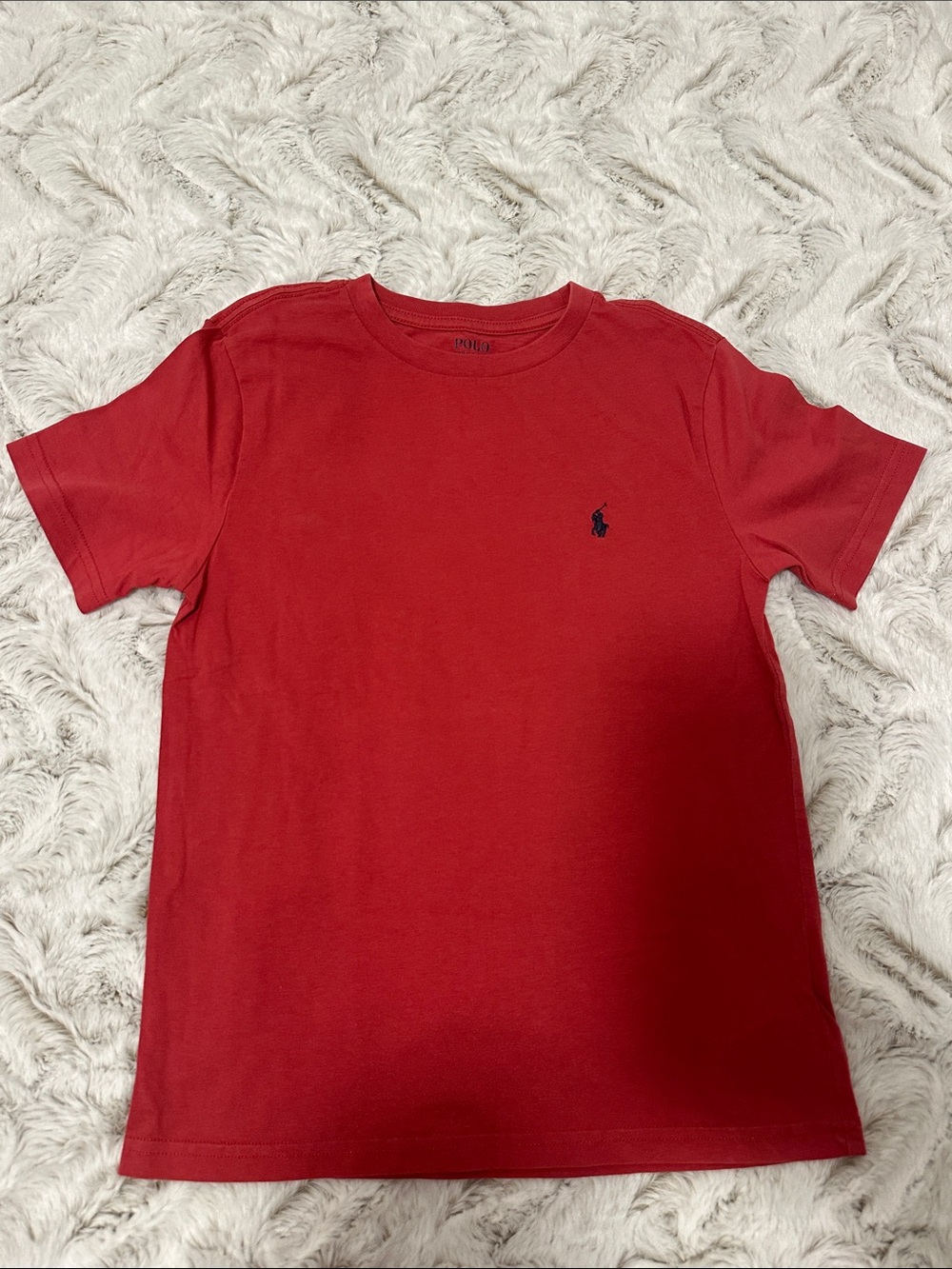 Ralph Lauren Red Crewneck Tee with Navy Pony